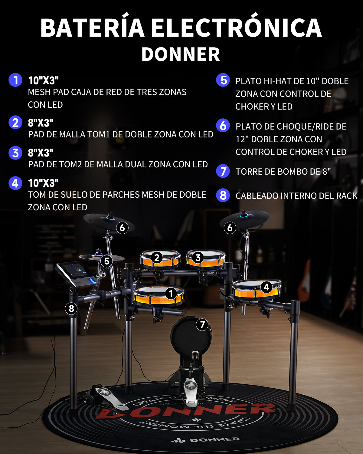 Donner BACKBEAT Batería electrónica