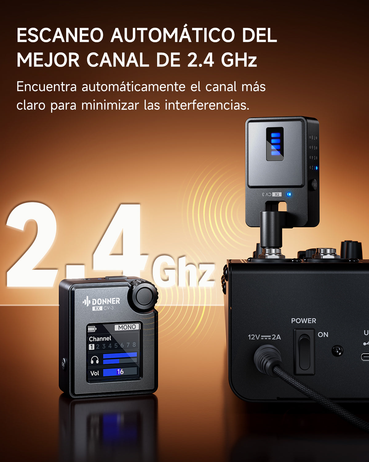 Donner CV-3 Sistema de monitoreo in-ear inalámbrico
