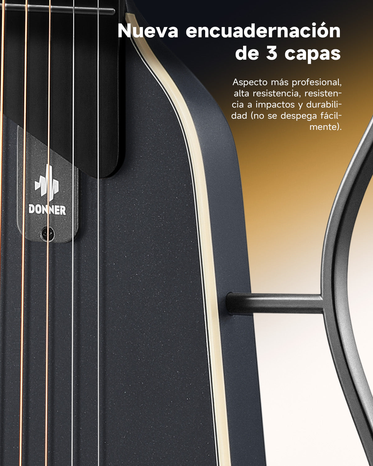 Donner HUSH I Evo2 Guitarra silenciosa de viaje EC7489