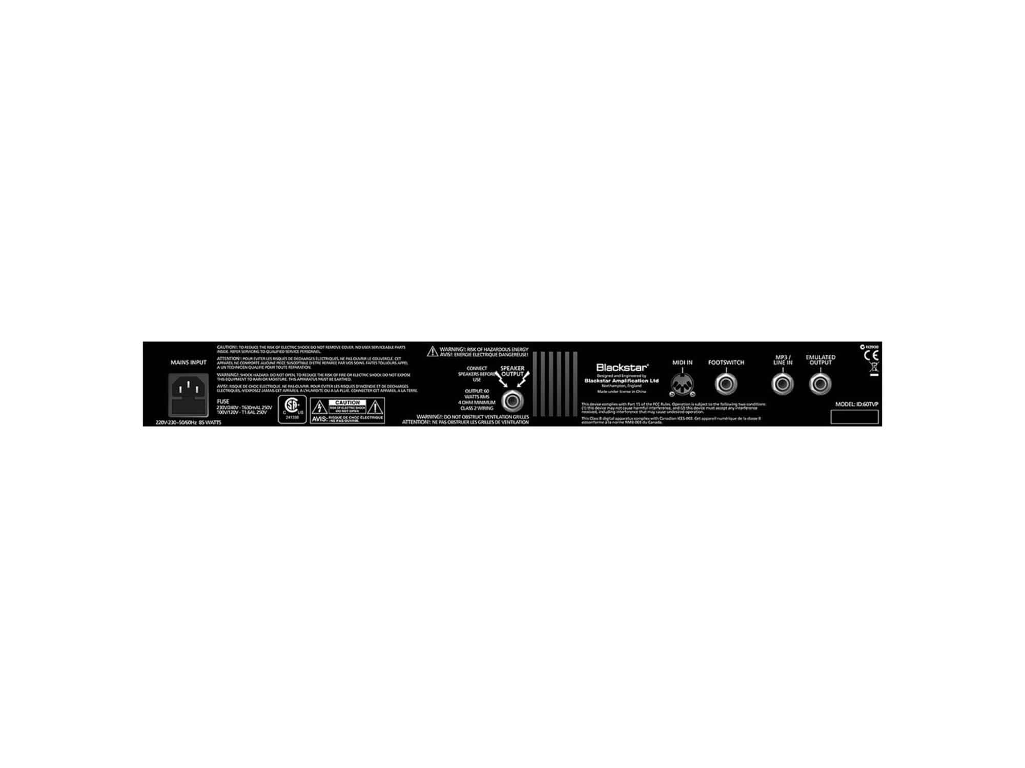 Blackstar Amplificador De Guitarra Id:60 Tvp