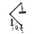 Gator Frameworks GFWMICBCBM4000 Soporte de micrófono Boom de transmisión profesional con luz LED