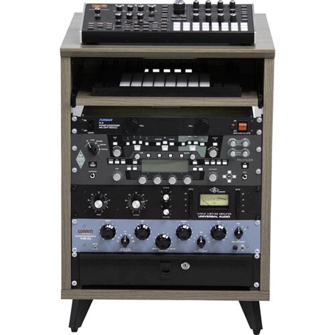 Gator Frameworks GFW-ELITEDESKRK-GRY rack madera premium 10U