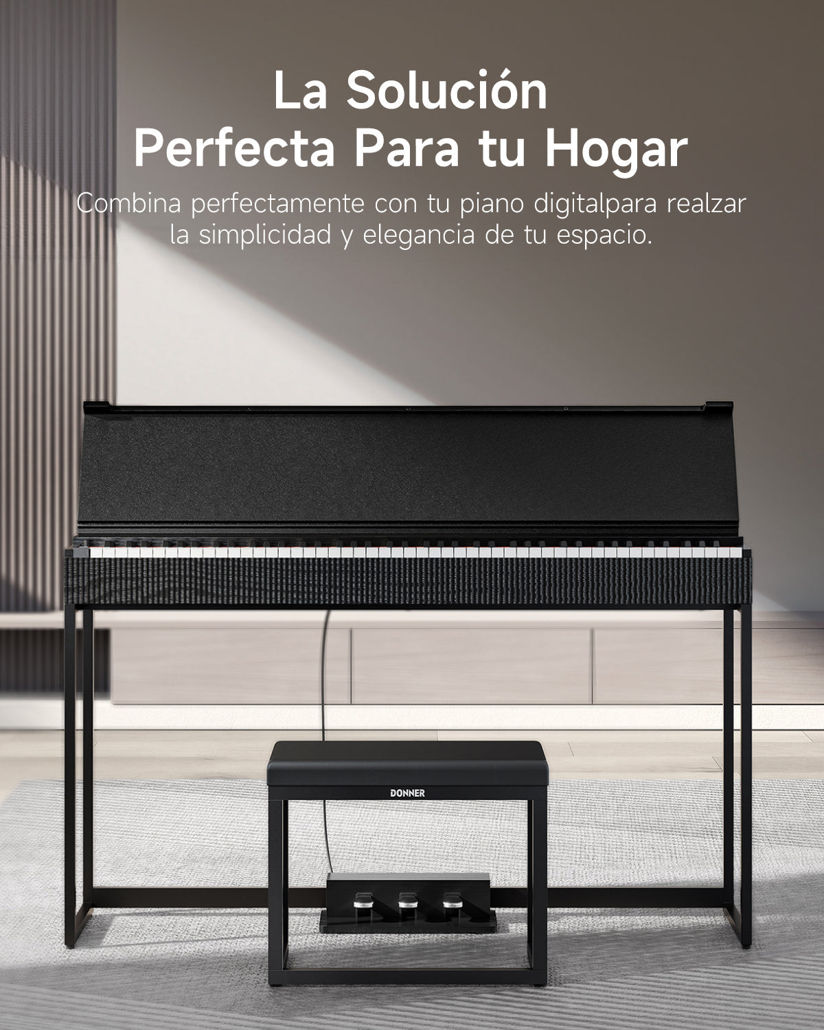 Donner S200 Banco de piano con estructura metálica