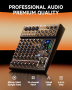 Donner DAM-1000 Mixer de 10 canales con Bluetooth