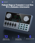 Donner Podcast Bundle Kit de podcasting con mixer y micrófono