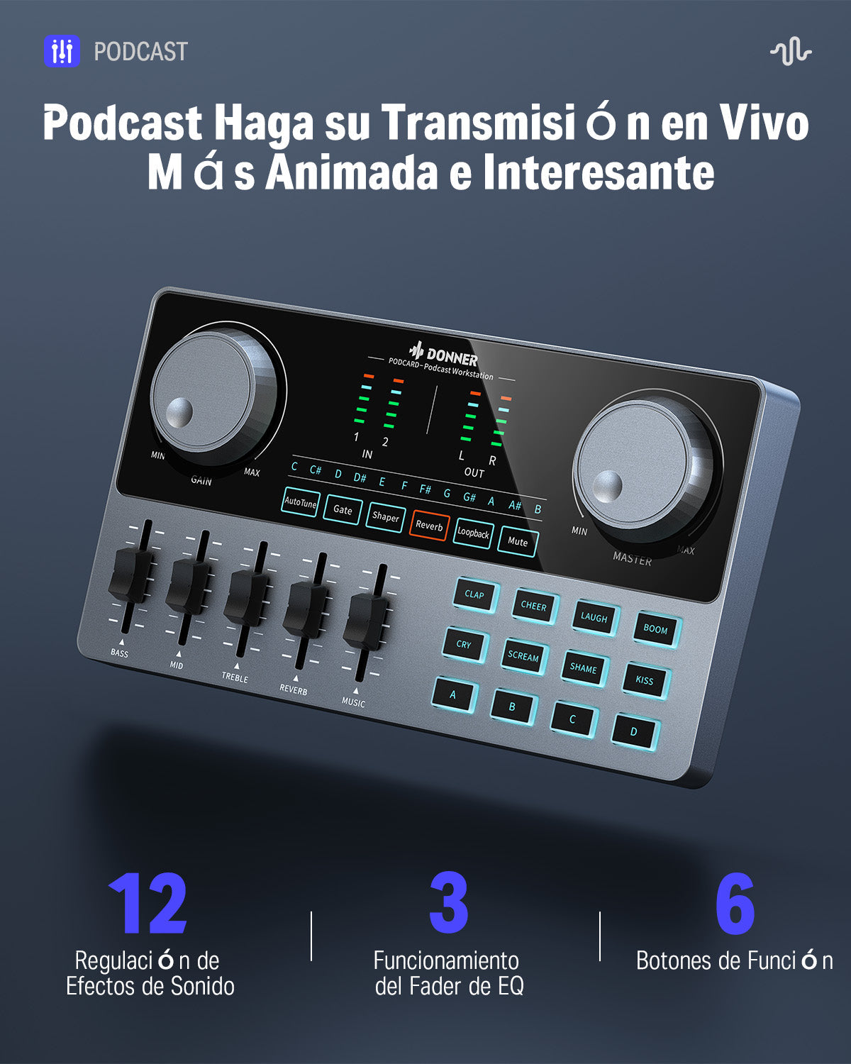 Donner Podcast Bundle Kit de podcasting con mixer y micrófono