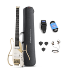 Donner HUSH X PRO Guitarra eléctrica de viaje White-Luxe