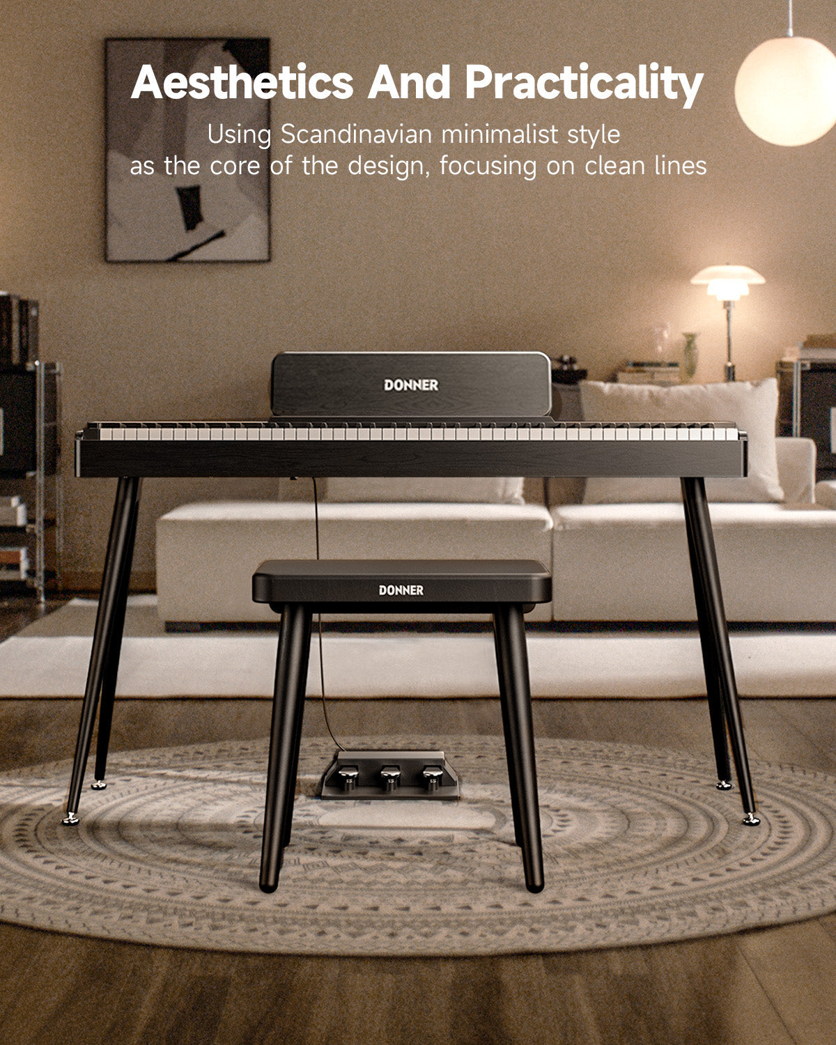 Donner S100 Banco de piano de madera