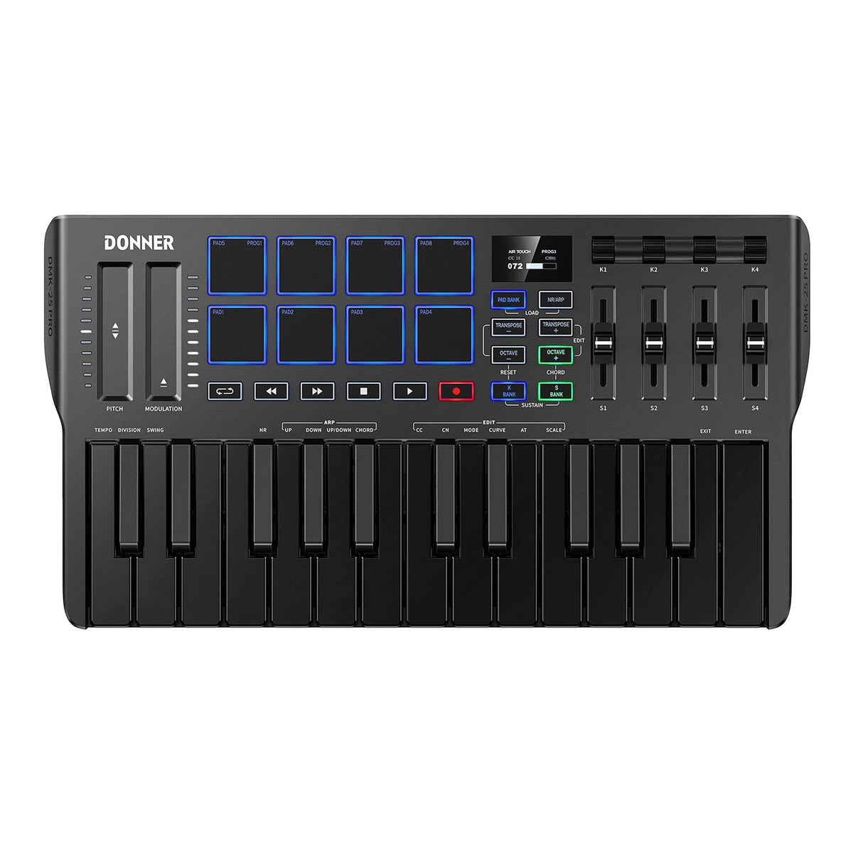 Donner DMK-25 PRO Controlador MIDI de 25 mini teclas