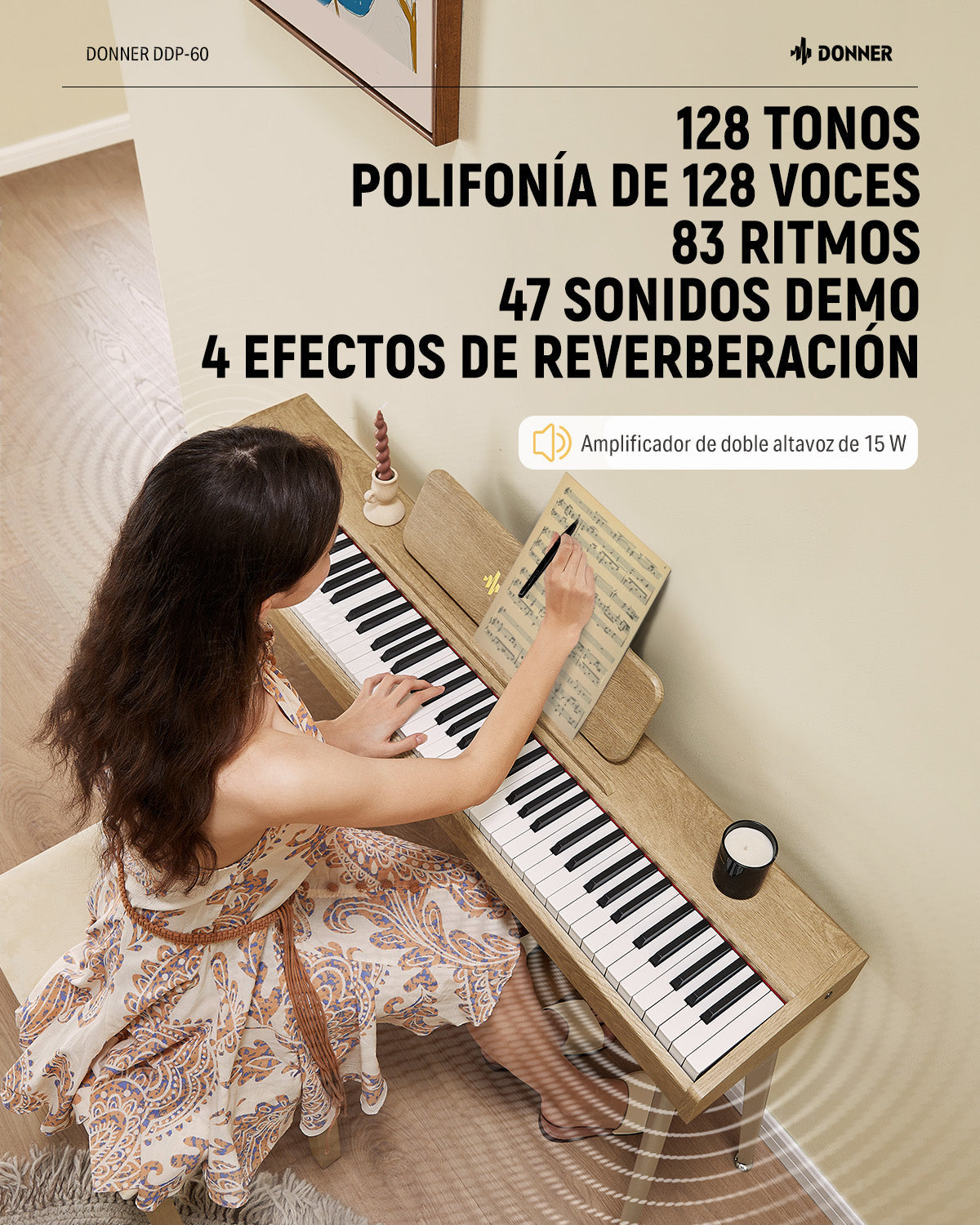 Donner DDP-60 Piano digital de 88 teclas EC6787