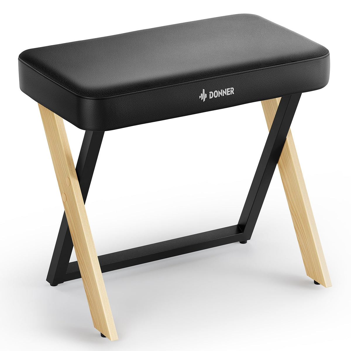 Donner S300 Banco de piano acolchado de madera clara