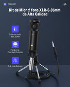 Donner Podcast Bundle Kit de podcasting con mixer y micrófono