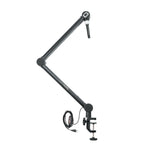 Gator Frameworks GFWMICBCBM4000 Soporte de micrófono Boom de transmisión profesional con luz LED