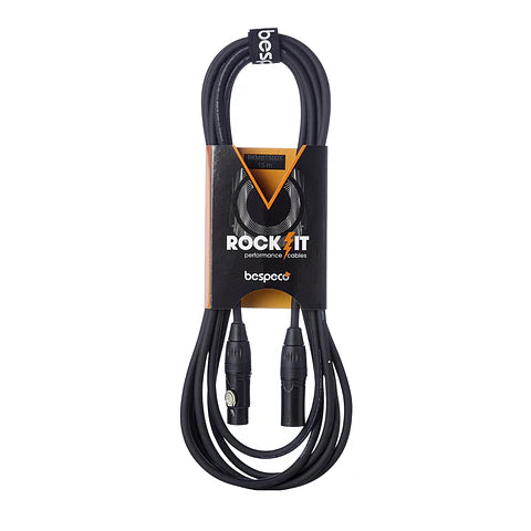 Bespeco RKMB1500 Rock-It Cable de Micrófono XLR Macho a XLR Hembra 15 m
