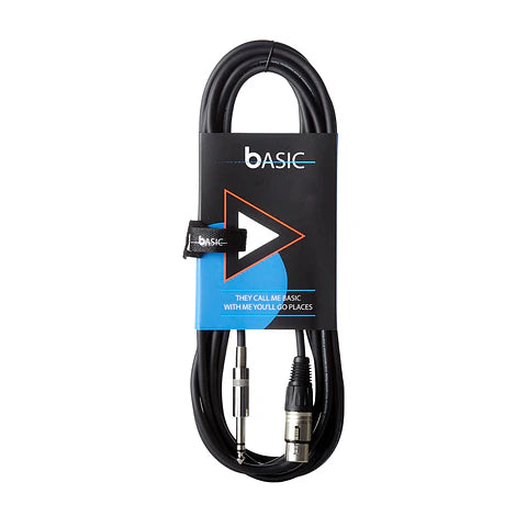Bespeco BSMC300 Cable XLR Hembra a TRS 6,3 mm 3 m