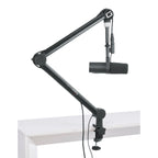 Gator Frameworks GFWMICBCBM4000 Soporte de micrófono Boom de transmisión profesional con luz LED