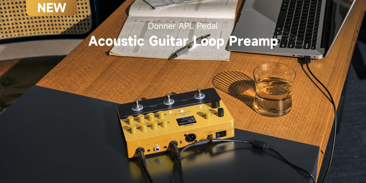 Donner APL Preamplificador y looper para guitarra acústica