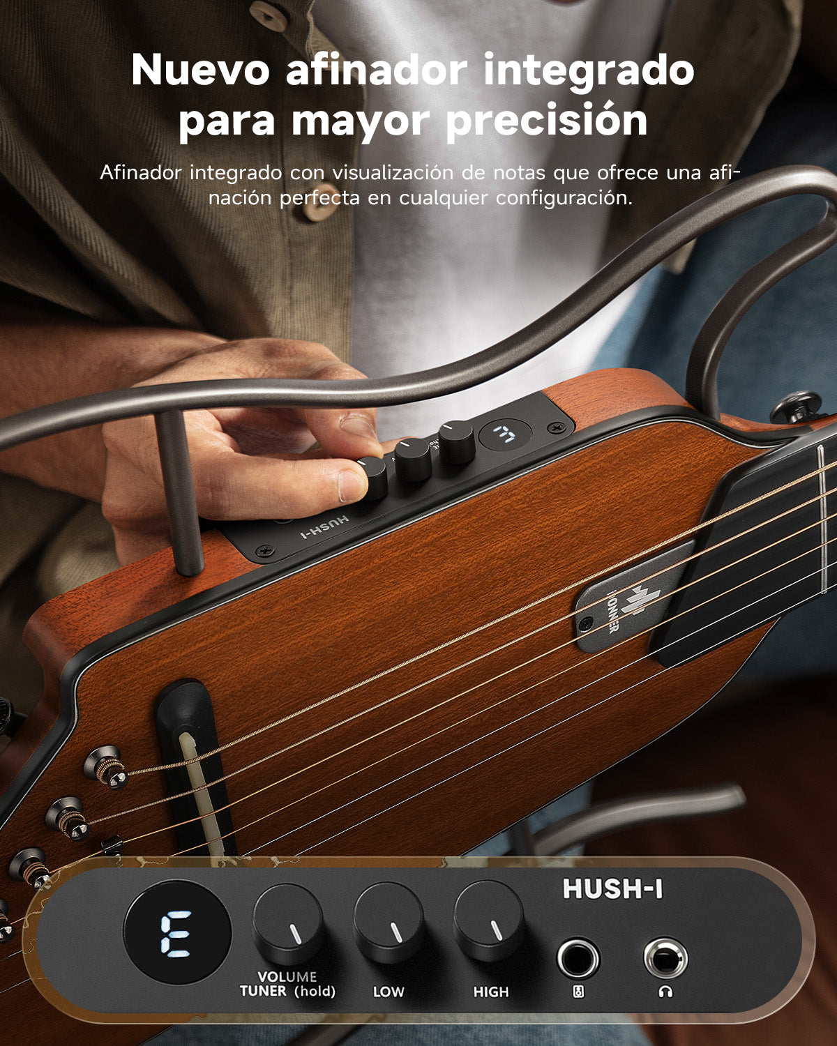 Donner HUSH I Evo2 Guitarra silenciosa de viaje EC7488