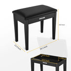 Donner DKB-10 Banqueta de piano negra con almacenamiento