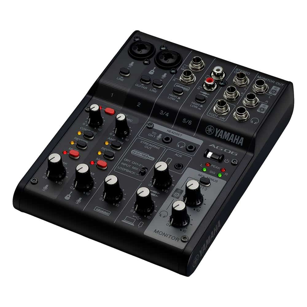 Mezclador para transmisión en vivo 6 canales AG06MK2 Black - Yamaha
