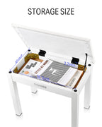 Donner DKB-10 Banqueta de piano blanca