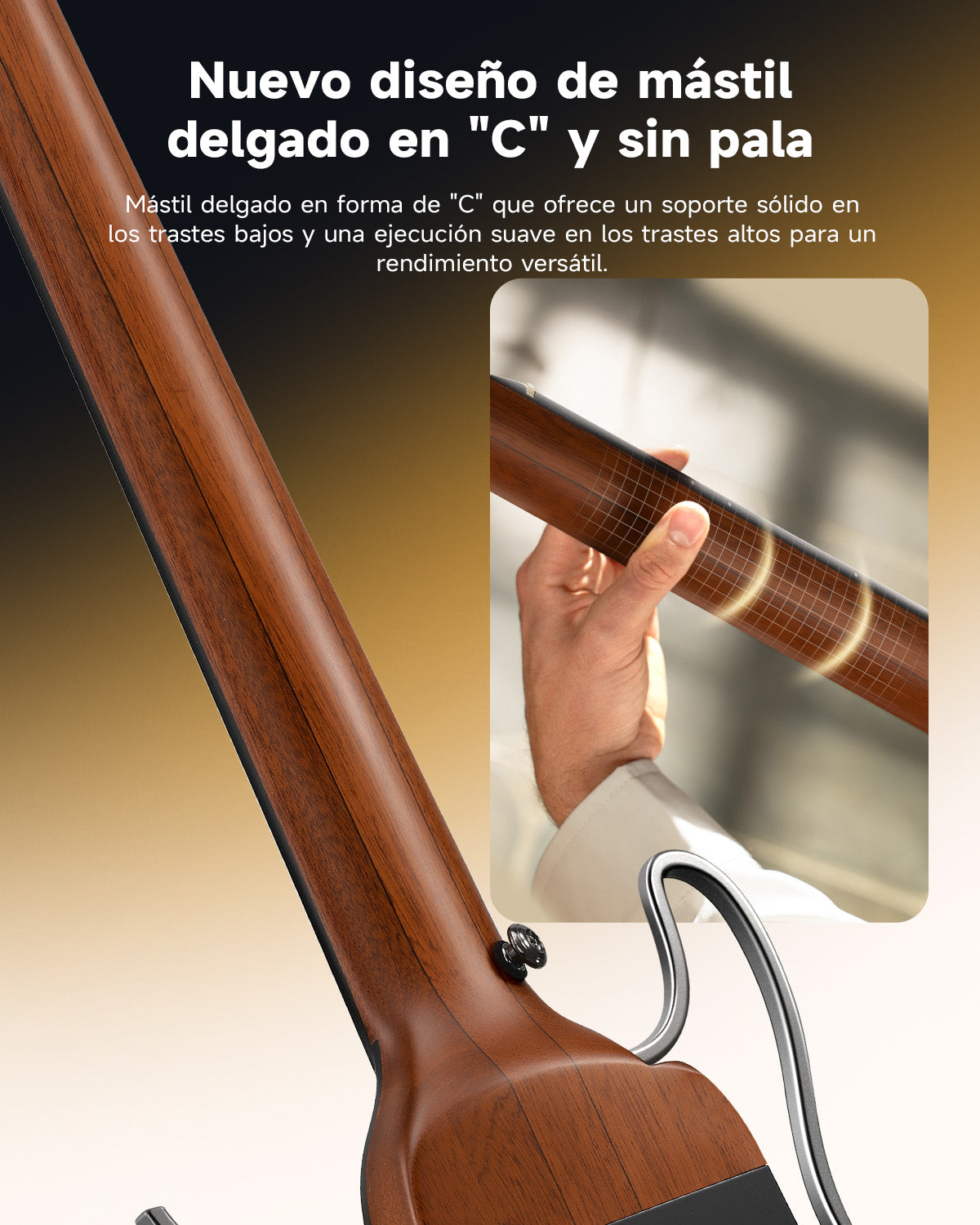 Donner HUSH I Evo2 Guitarra silenciosa de viaje EC7488