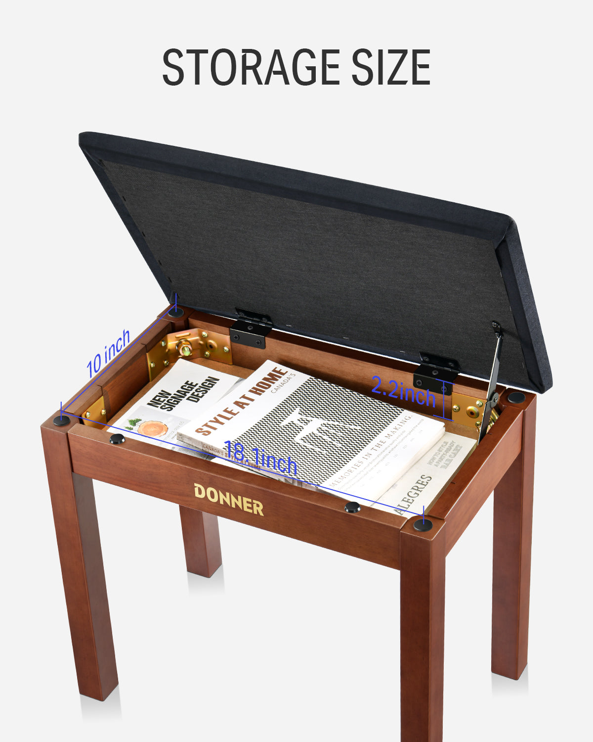 Donner DKB-10 Banqueta de piano marrón