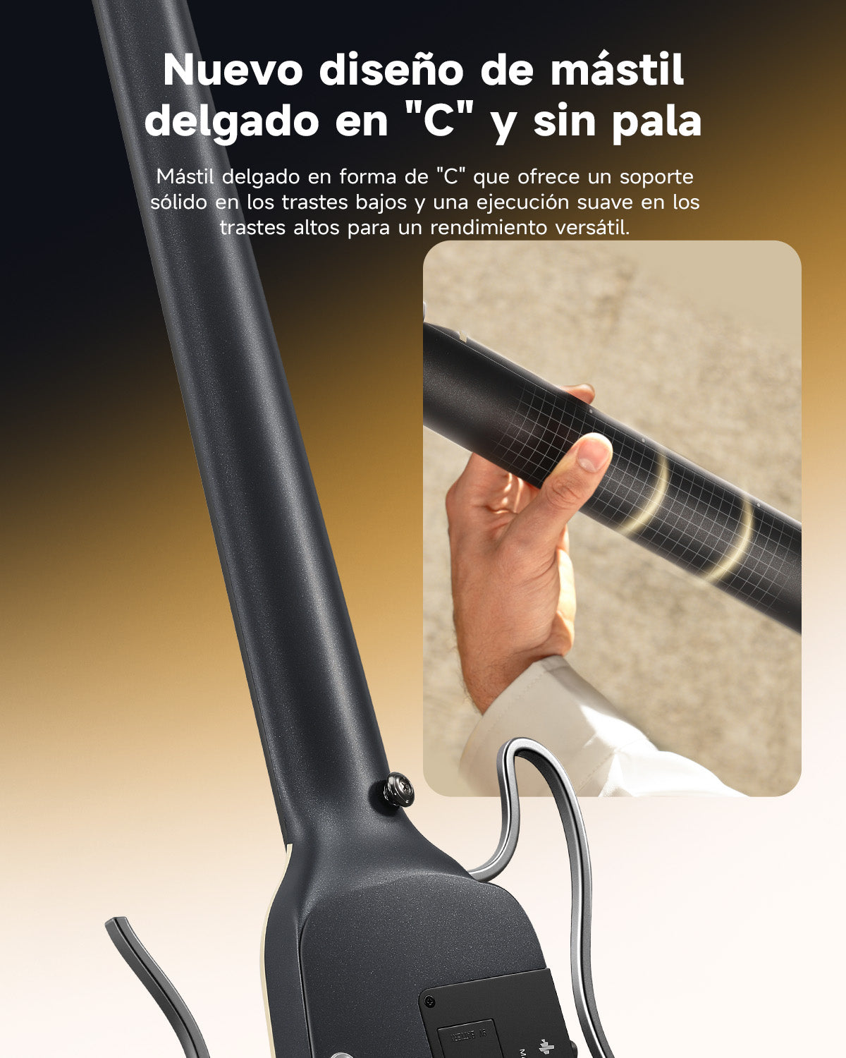 Donner HUSH I Evo2 Guitarra silenciosa de viaje EC7489