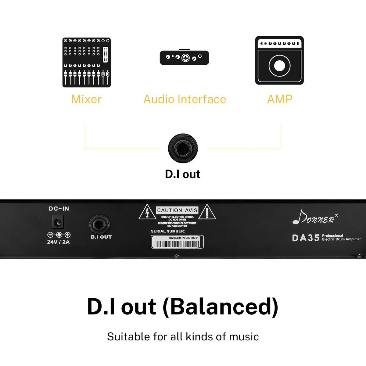 Donner DA-35 Amplificador de 35 W