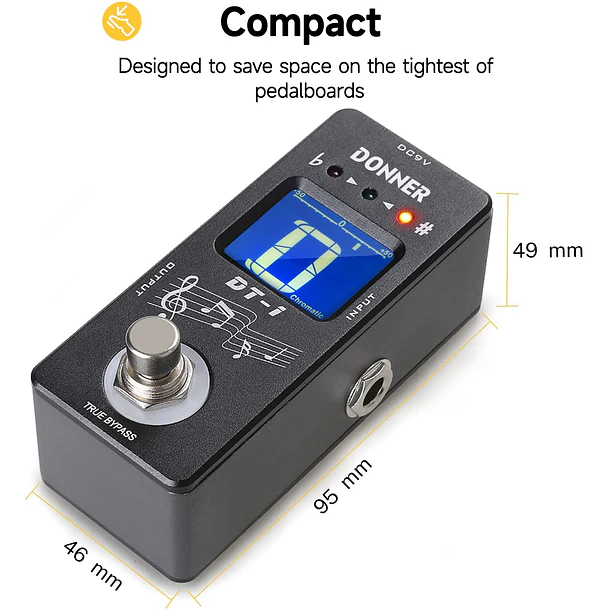 Donner DT-1 Pedal afinador cromático