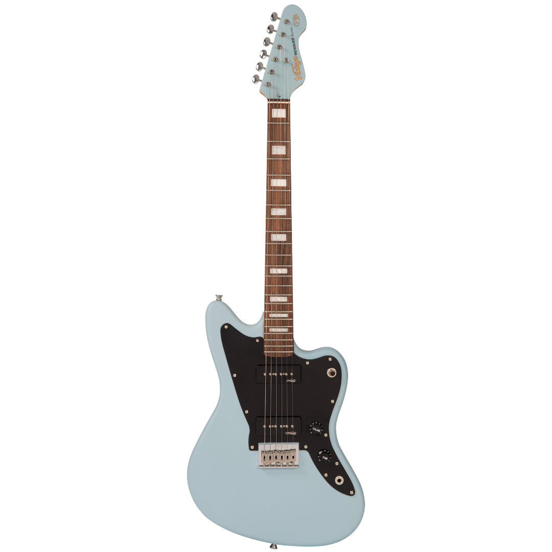 Vintage V65 Reissued Guitarra Electrica – Satin Blue