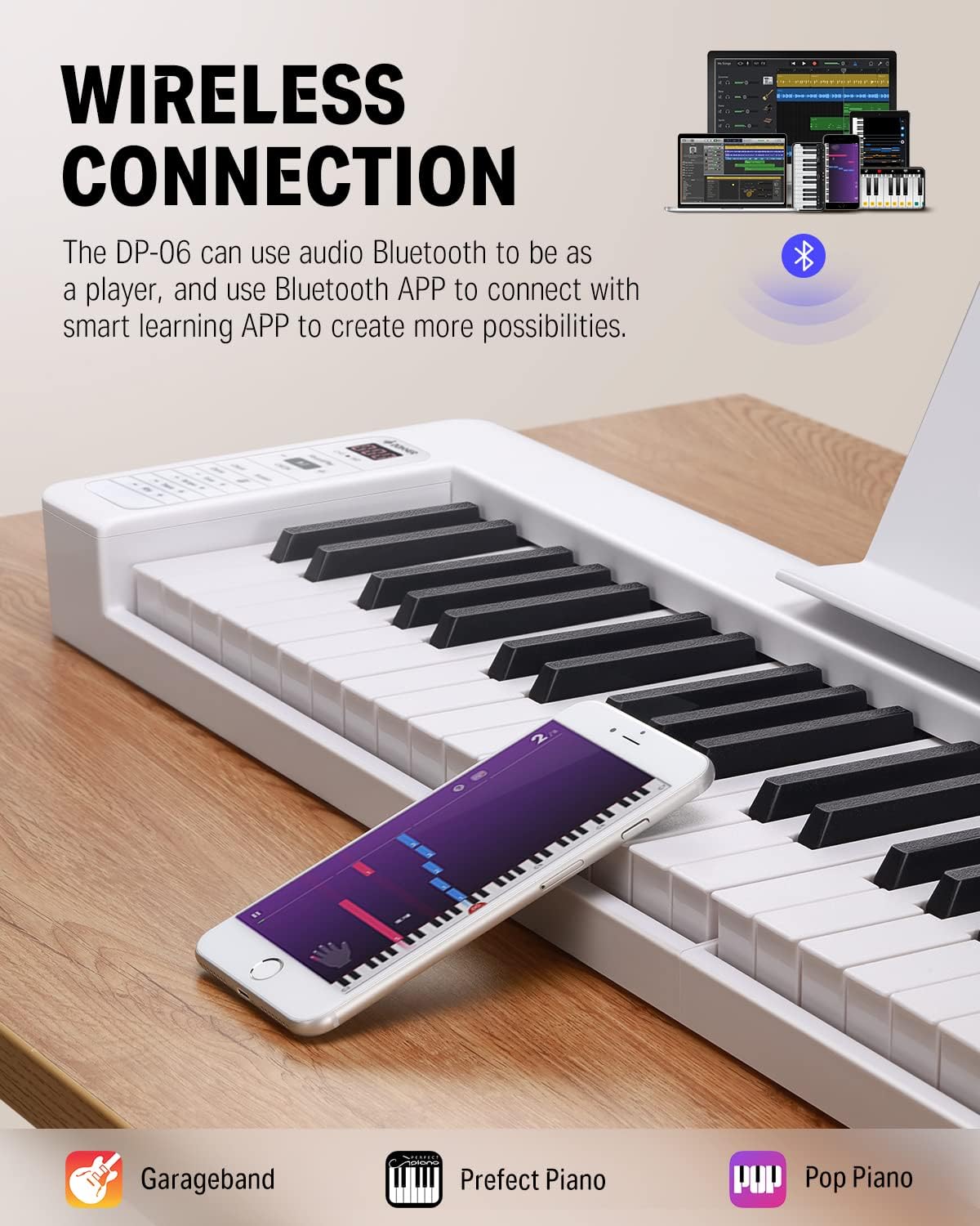 Donner DP-06 Teclado digital plegable de 61 teclas