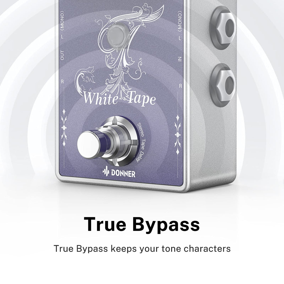 Donner White Tape Pedal de delay estéreo