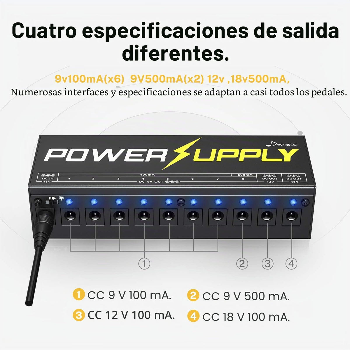 Donner DP-1 Fuente de poder para pedales