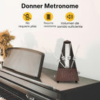 Donner DPM-1 Metrónomo mecánico acabado teca