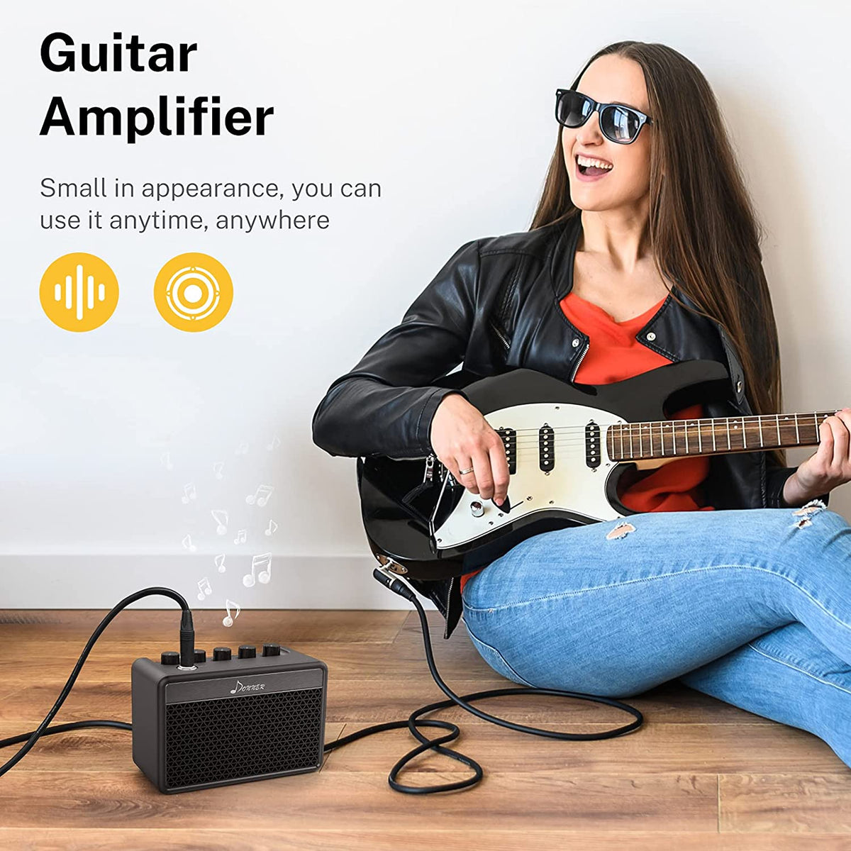 Donner DA-10 Amplificador de guitarra Vintage White