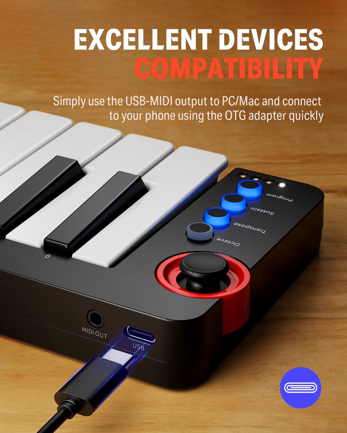 Donner N-25 Teclado MIDI de 25 teclas