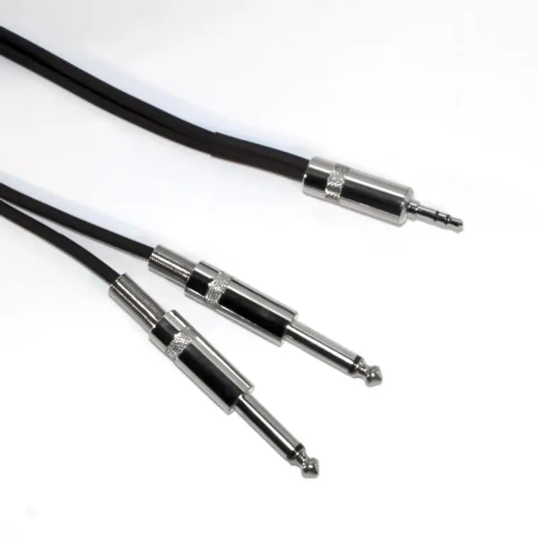 Bespeco BSYMSJ150 Cable Miniplug TRS 3,5 mm a 2 Jack TS 6,3 mm 1,5 m