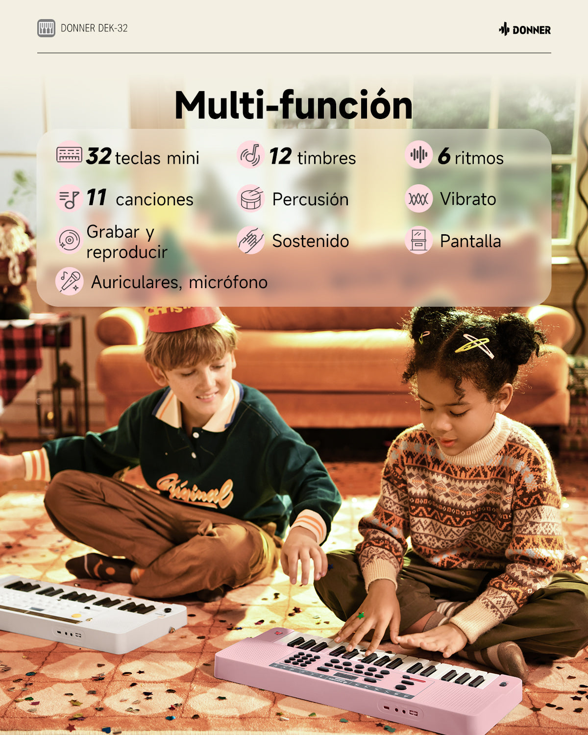 Donner DEK-32 Teclado electrónico de 32 mini teclas EC7498