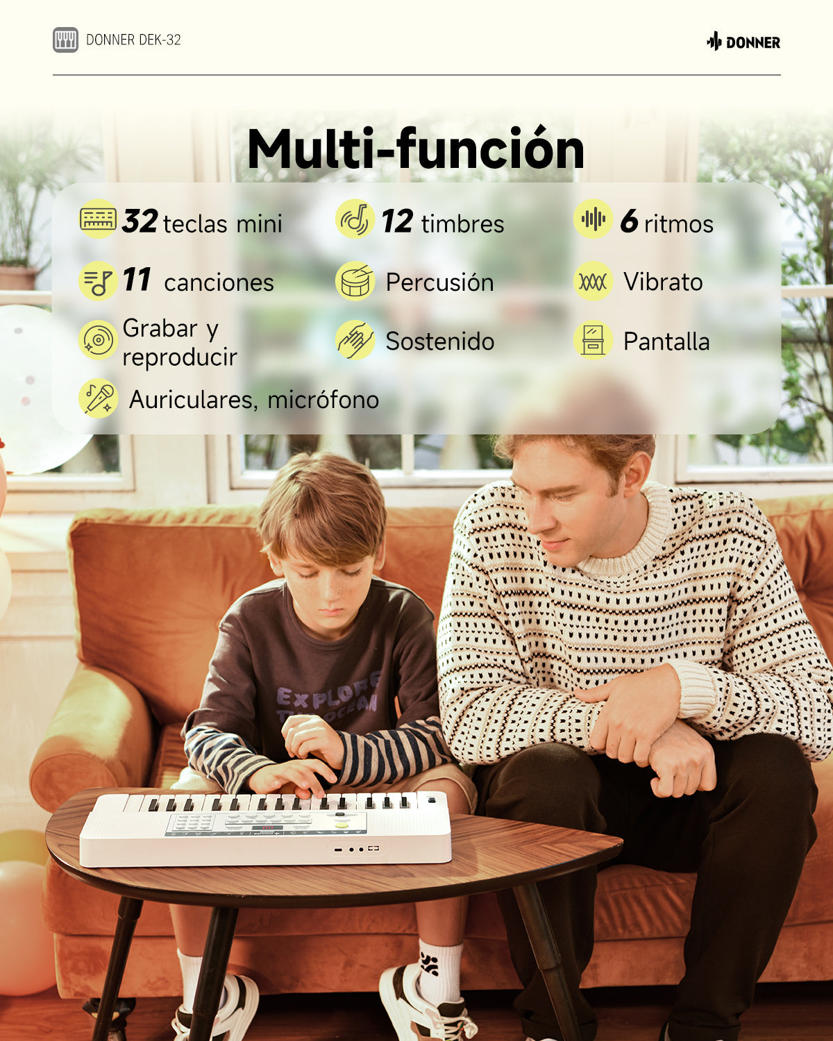Donner DEK-32 Teclado electrónico de 32 mini teclas EC7497
