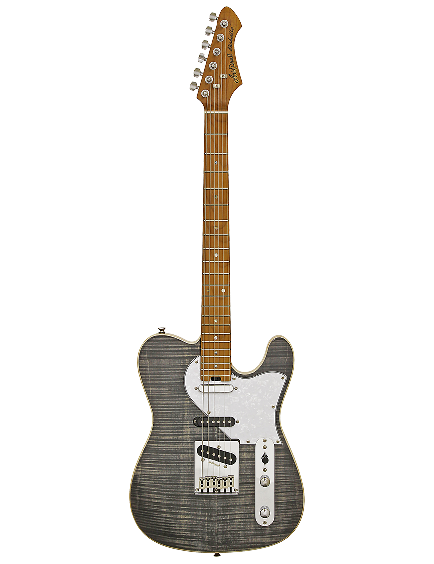 Aria® 615-MK2 Guitarra Eléctrica Nashville Telecaster® Style Flamed | Black Diamond