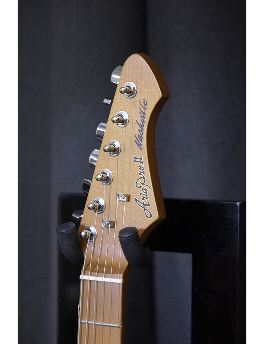 Aria® 615-MK2 Guitarra Eléctrica Nashville Telecaster® Style Flamed | Black Diamond