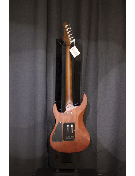 Aria® MAC-DLX Guitarra Eléctrica 24F Tremolo Super Strato® | Stained Brown