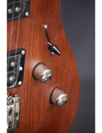 Aria® MAC-DLX Guitarra Eléctrica 24F Tremolo Super Strato® | Stained Brown