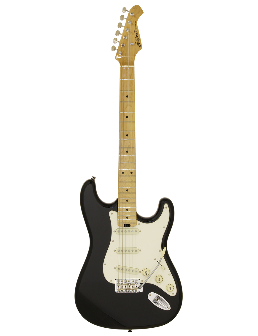 Aria® STG-57 Guitarra Eléctrica SSS Tremolo Stratocaster® Style | Black