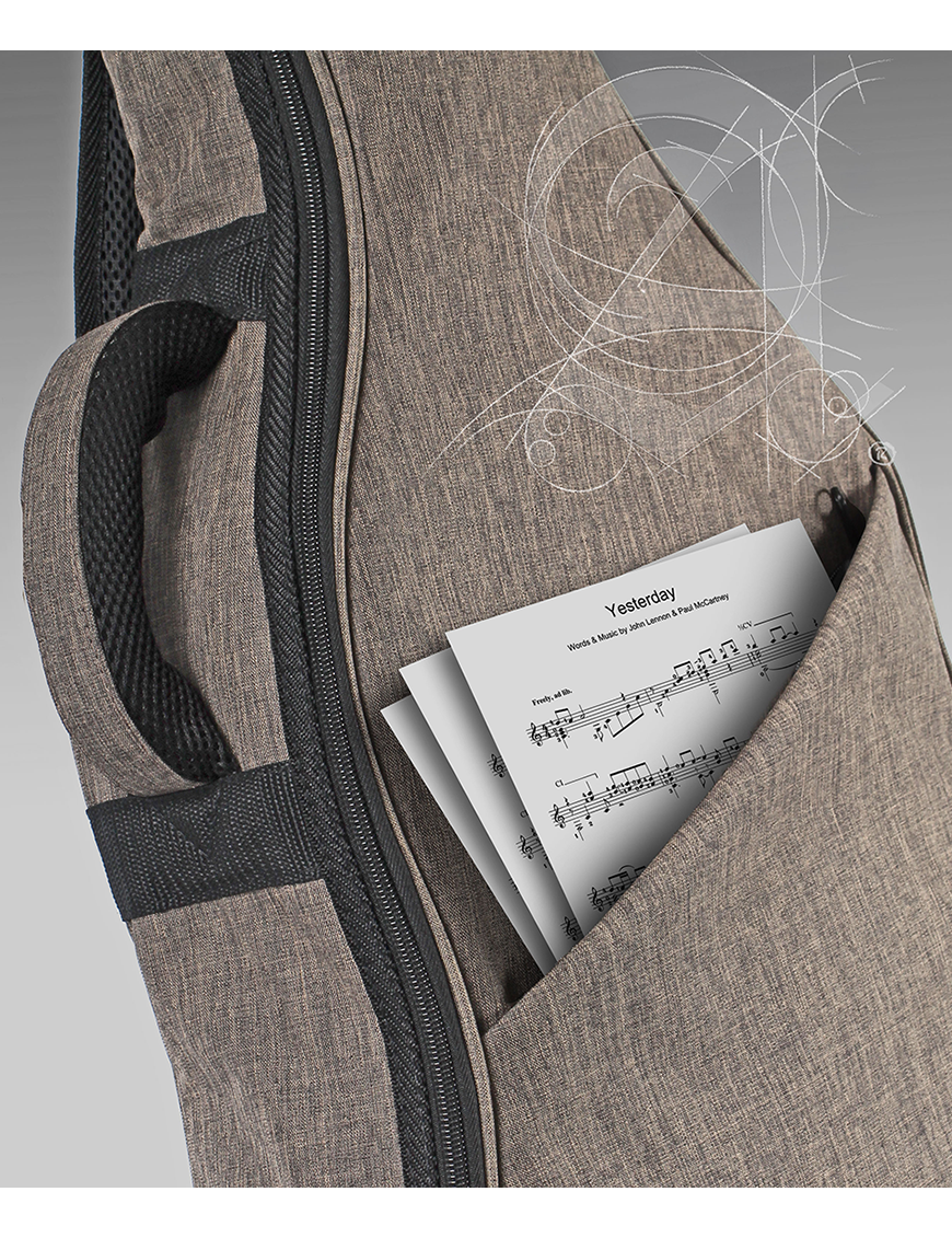 Alhambra® 9730 Funda Guitarra Clásica 4/4 Bordada 10mm | Marrón