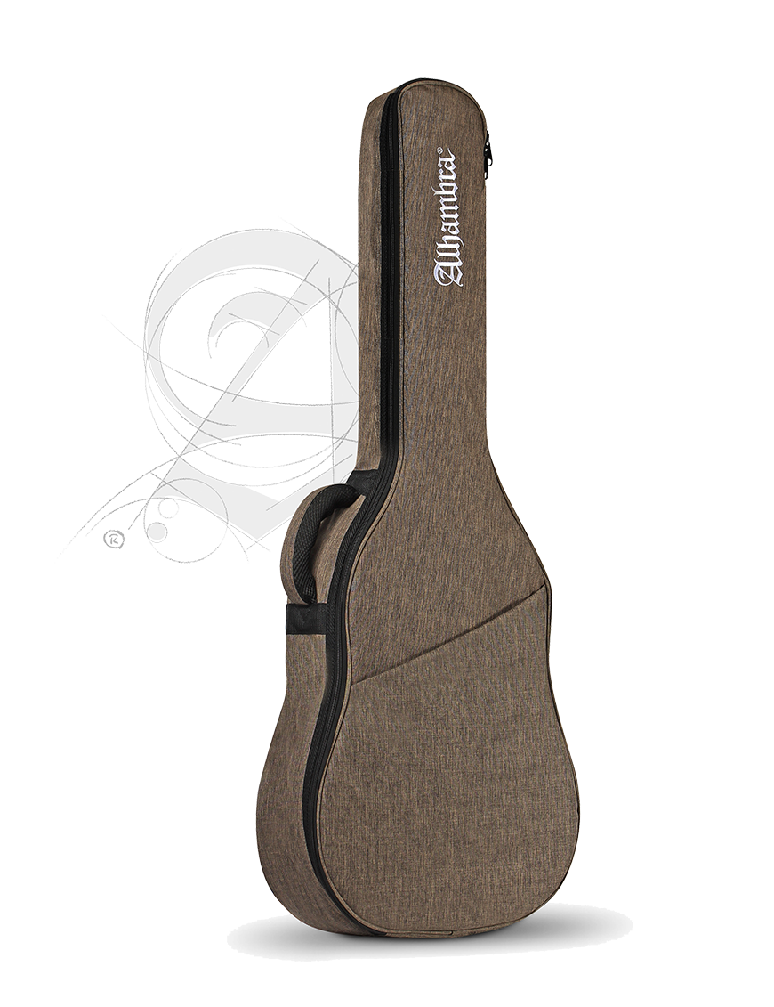 Alhambra® 9730 Funda Guitarra Clásica 4/4 Bordada 10mm | Marrón