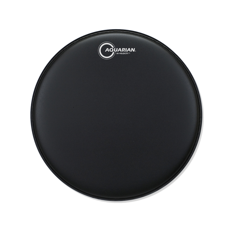 Aquarian VEL-14BK HI-VELOCITY Parche Caja 14" Texture Coated Poroso Negro | 2-Capas 7/7-mil