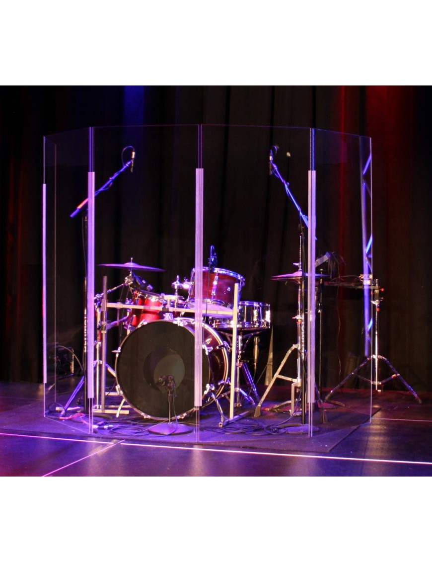 ApexTone® DSLITE Drum Shield Batería Escudo Acústico ApexTone Set: 5 Tramos