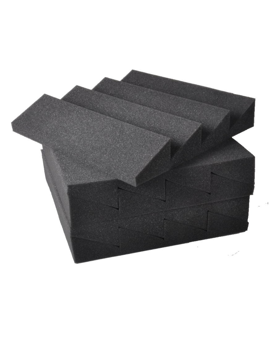 ApexTone® FL06-4 Panel Absorción Espuma Acústica 4 Ángulos 30x30x3 cm Set: 10 Unidades